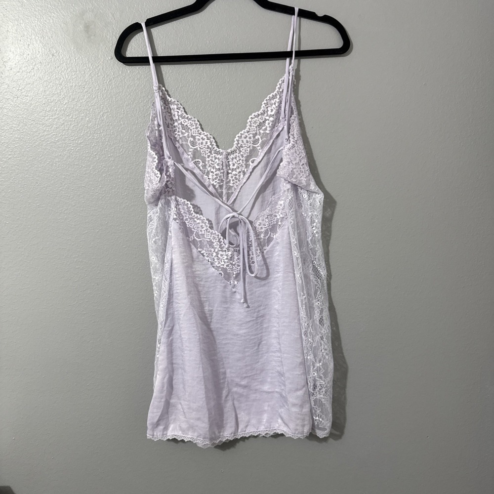 Womens Nightie babydoll lingerie Semi Sheer‎ Croquet XL Sheer Side Tie Back Slip - Picture 8 of 16
